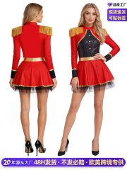 Adult Stage Performance Costume Women's Circus Leader Role-playing Outfit for Halloween Parade Band Show Trainer Role-play Clothes
