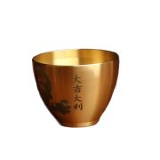黄铜百福缸米缸聚宝盆大吉大利五虎小摆件百福缸烟灰缸茶酒工艺品 - Image 5