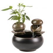 Minimalist Small Size Ceramic Water Fountain Decoration Chinese Zen Style Office Desk Study Room Tea Table Decorative Item - Image 6