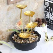 Simplified Home Decorative Flowing Water Fountain Ornament for Desktop TV Cabinet Coffee Table Office Circular Water Flow Decoration - Image 3