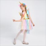Unicorn Horse Adult Stage Performance Costume Children's Cosplay Halloween Outfit Fairy Tale Princess Dress for Girls