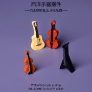 Customizable Decorative Resin Ornament Cartoon Western Musical Instruments Miniature Scene for Living Room Bedroom Dollhouse Decoration - Image 3