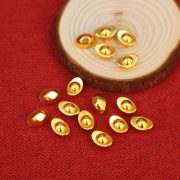 Solid Mini Metal Golden Yuanbao Wealth Attracting Desktop Ornaments Custom Metal Medal Badge Small Fortune Bowl - Image 2