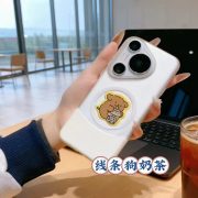 New Creative Gold-Infused Mobile Phone Stickers Colorful Line Dog Cartoon Design Custom Metal Medal Badge For Live Broadcast Gifts - Image 3