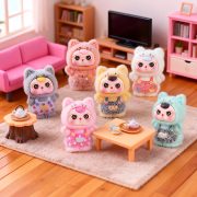 New Customizable Decorative Ornament Flocking Stationary Overalls Small Doll Miniature Landscape Creative Desktop Resin Crafts