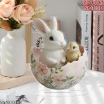 Customizable Cartoon Easter Egg Basket Decorative Ornaments Acrylic Craft Home Party Festival Decoration Items