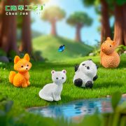 Creative Miniature Customizable Decorative Ornament Realistic Miniature Guinea Pig Fox Animal Figurine DIY Decoration Accessory - Image 3