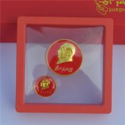 Custom Metal Medal Badge Red Emblem Chairman Mao 3.5cm Service For The People Transparent Red Box Ideal For Personalized Gifts - Image 2