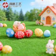 Customizable Resin Easter Cartoon Patterned Egg Decorative Ornaments for Office Desktop Car Decoration Accessories - Image 4