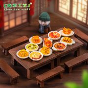 Creative Miniature Resin Decorative Ornament Customizable DIY Miniature Chinese Cuisine Steamed Pork Simulation Food Toy - Image 4