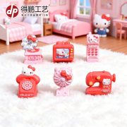 Pink Cat Mini Appliance Resin Ornament Customizable Decorative Scene for Vinyl Player TV Sewing Machine Micro Model Landscaping - Image 4