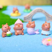 Adorable Capybara Resin Decorative Ornaments Customizable DIY Accessories for Miniature Landscape Summer Water Party Decor - Image 4