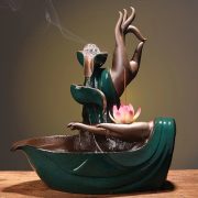 Buddha Hand Flowing Water Fountain Ceramic Zen Home Indoor Humidifier Decorative Gift for Moving Business Opening Wealth Attraction - Image 2