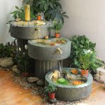 New Chinese Style Rural Stone Mill Waterfall Indoor Balcony Fish Tank Stone Basin Flowing Water Fountain Ornament Good Feng Shui