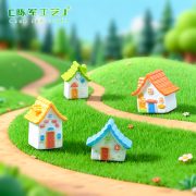 微景观创意乡村瓦片小房子 园艺造景diy装饰品配件迷你桌面小摆件 - Image 2
