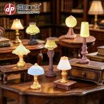 European Style Retro Miniature Resin Table Lamp Decorative Ornament Customizable Microscopic Landscape Design Accessory