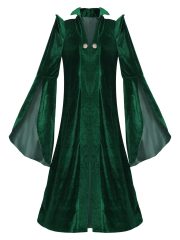 Harry Potter Professor McGonagall Cosplay Costume Emerald Velvet Robe with Wizard Hat for Adult Stage Performance Halloween - Image 5