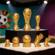 Customizable Decorative Resin Ornament Mini DIY Model Football Trophy Desktop Display Piece New Cross-Border Product