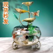 Indoor Home Decor Iron Art Flowing Water Fountain Ornament Desktop Waterfall Fish Tank Decoration Source Factory Directly - Image 2