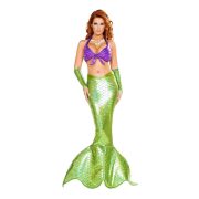 2017 Adult Halloween Costume Mermaid Princess Dress Sexy Bustier Gown Stage Performance Outfit One Size Fits Most Women - Image 4