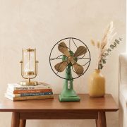 ZAKKA Customizable Decorative Resin Ornament Home Decoration Fan Craft Weathered And Worn Process 13640 - Image 3