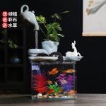 Creative Mini Living Room Circular Flowing Water Fountain Ornament Wealth Attracting Office Desktop Aquarium Moving Gift