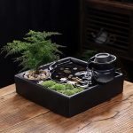 Creative Flowing Water Fountain Ornament Small Office Decor Desktop Tea Table Gift Circular Water Ball Wealth Generator