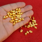 Solid Mini Metal Golden Yuanbao Wealth Attracting Desktop Ornaments Custom Metal Medal Badge Small Fortune Bowl - Image 3