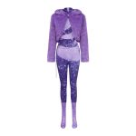 Zootopia Shenqi Yang Cosplay Costume Adult Stage Performance Purple Fur Collar Women Singer Halloween Show Suit