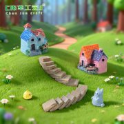 Customizable Miniature Landscape Resin Decorative Ornaments Simulated Staircase Bend Pathway DIY Zakka Creative Display Piece - Image 3
