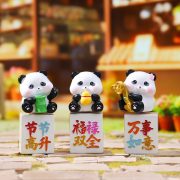 国风桌面摆件胖达转转小福星网红盲盒创意家居装饰潮流玩具 - Image 3