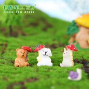 Customizable Decorative Resin Ornaments DIY Landscape Accessories Three Styles Of Umbrella Animals Potted Plant Decorations - Image 4