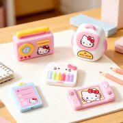 粉系Kitty 猫仿真书包文具树脂配件 奶油胶手工 diy 饰品装饰材料 - Image 3