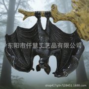 Customizable Decorative Resin Ornament Halloween Themed Inverted Bat Pendant Atmosphere Decoration Wholesale Available - Image 4