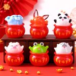 微景观车载家居树脂diy工艺装饰小摆件配件 新年招福好运动物摆件