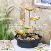 Simplified Home Decorative Flowing Water Fountain Ornament for Desktop TV Cabinet Coffee Table Office Circular Water Flow Decoration - Image 4