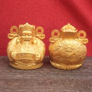 Metal Craft Wealth God Statue Home Decorative Gift Office Front Desk Living Room Shop Custom Metal Medal Badge Rich Attracting - Image 3