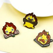 Custom Metal Medal Badge Small Flame Casifa Log Wood Cartoon Anime Character Accessories Alloy Brooch Bag Decorations Hanging Ornaments - Image 3