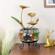 Home Decor Glass Fish Tank Ornament Flowing Water Fountain Living Room Front Desk Opening Gift Lucky Money Attracting Decoration - Image 2