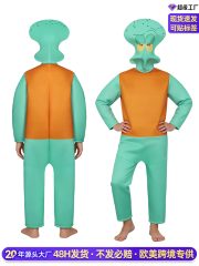 SpongeBob SquarePants Squidward Tentacles Octopus Halloween Role-playing Costume Adult Stage Performance Suit