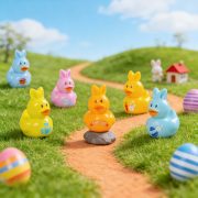 Customizable Creative Resin Craft Easter Rabbit Duck Ornament DIY Desktop Car Decor Accessories - Image 2