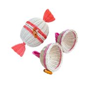 Handwoven Customizable Decorative Candy Basket Cute Desktop Home Decoration Ornaments Ideal Gift for Girls Heart - Image 5