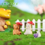Customizable Decorative Resin Ornaments DIY Landscape Accessories Three Styles Of Umbrella Animals Potted Plant Decorations - Image 3