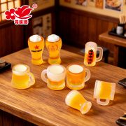 New Customizable Decorative Resin Beer Cup Miniature Dollhouse Bar DIY Accessories Realistic Food Toy Series Collectible Item - Image 2