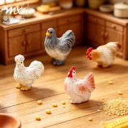 Premium Miniature Simulation Rooster Customizable Decorative Ornaments DIY Desktop Car Small Figurines Resin Crafts - Image 3