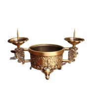 Bronze Incense Holder Buddha Hall Candle Home Living Room Artifacts Antique Chinese Elephant Candlestick Metal Copperware - Image 5