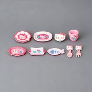 Katie Resin Mini Dining Set Pink Cat Accessories Customizable Decorative Ornaments Microscale Food Toys Display DIY Handmade Material Kit - Image 4