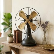 ZAKKA Customizable Decorative Resin Ornament Home Decoration Fan Craft Weathered And Dirtied Process - Image 4