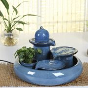 Ceramic Mountain Water Fountain Ornament for Home Aquarium Decoration Flowing Water Mistifier High Mountain Stream Device - Image 2