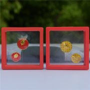Mao Zedong Portrait Red Memorial Badge Metal Medal 'Serve the People' 3.5cm Transparent Red Box Custom Metal Medal Badge - Image 2